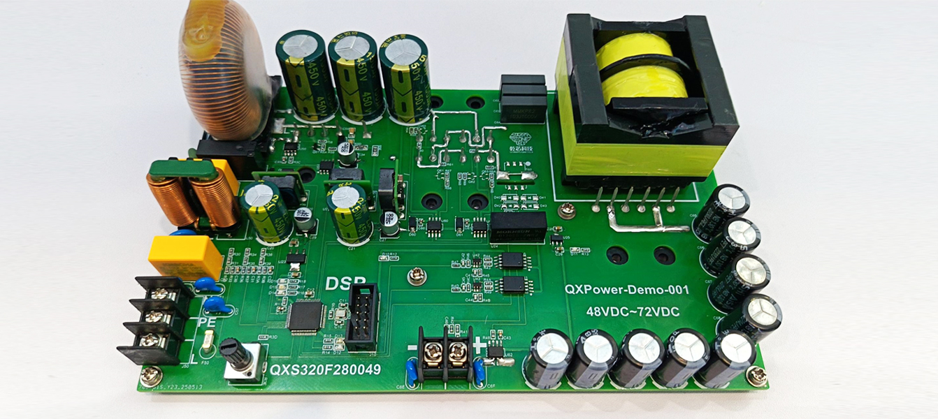 Fully Digitally Controlled AC-DC Power Supply Evaluation Board for Electric Vehicles and Servers (Single Chip Simultaneous PFC+LLC Control)
